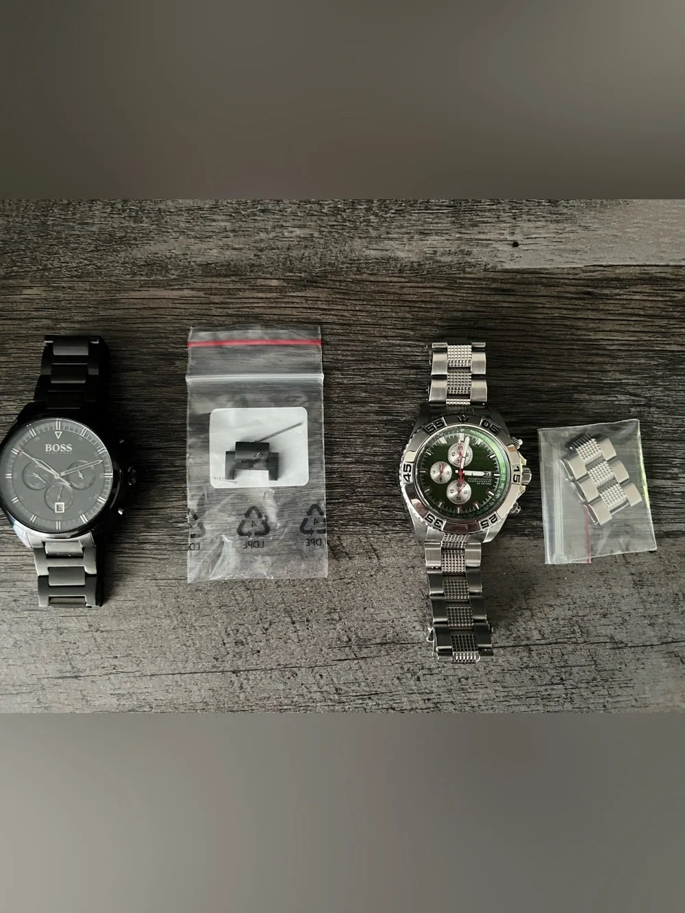 Men’s Boss & Poseidon Watch Bundle (w/extra links) & Watch Box